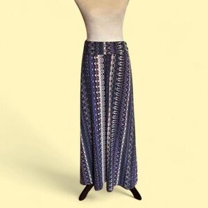 Mossimo Supply Co. Purple and Blue A-Line Skirt